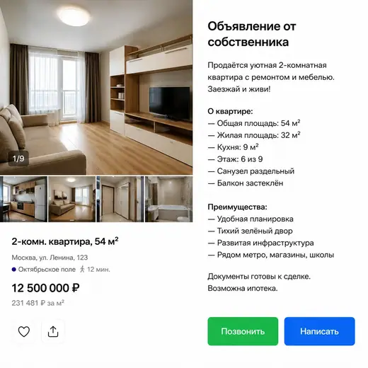 Объявление, которое продаёт
